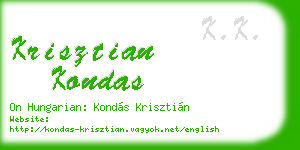 krisztian kondas business card